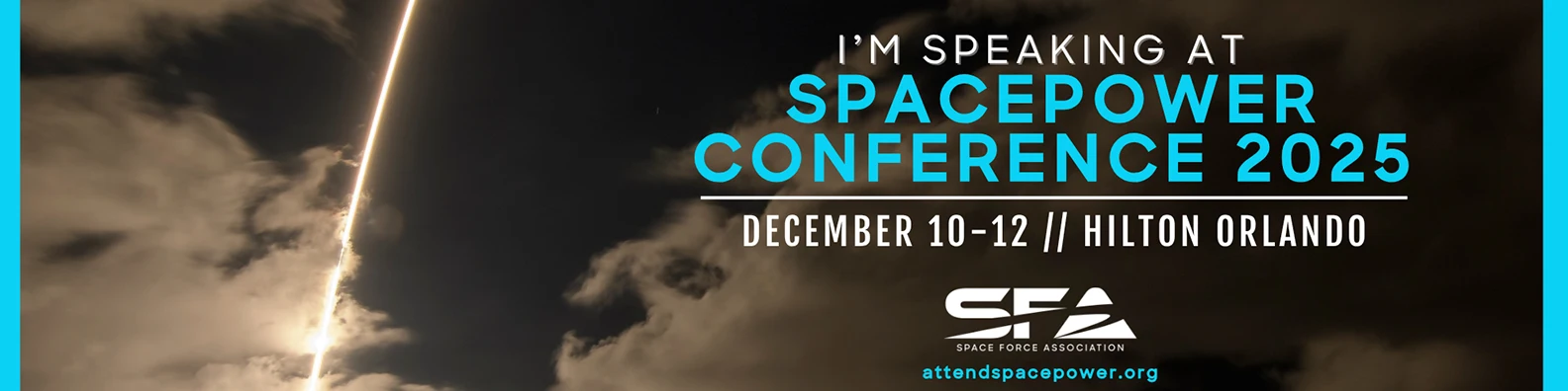 I'm speaking at Spacepower linkedin cover